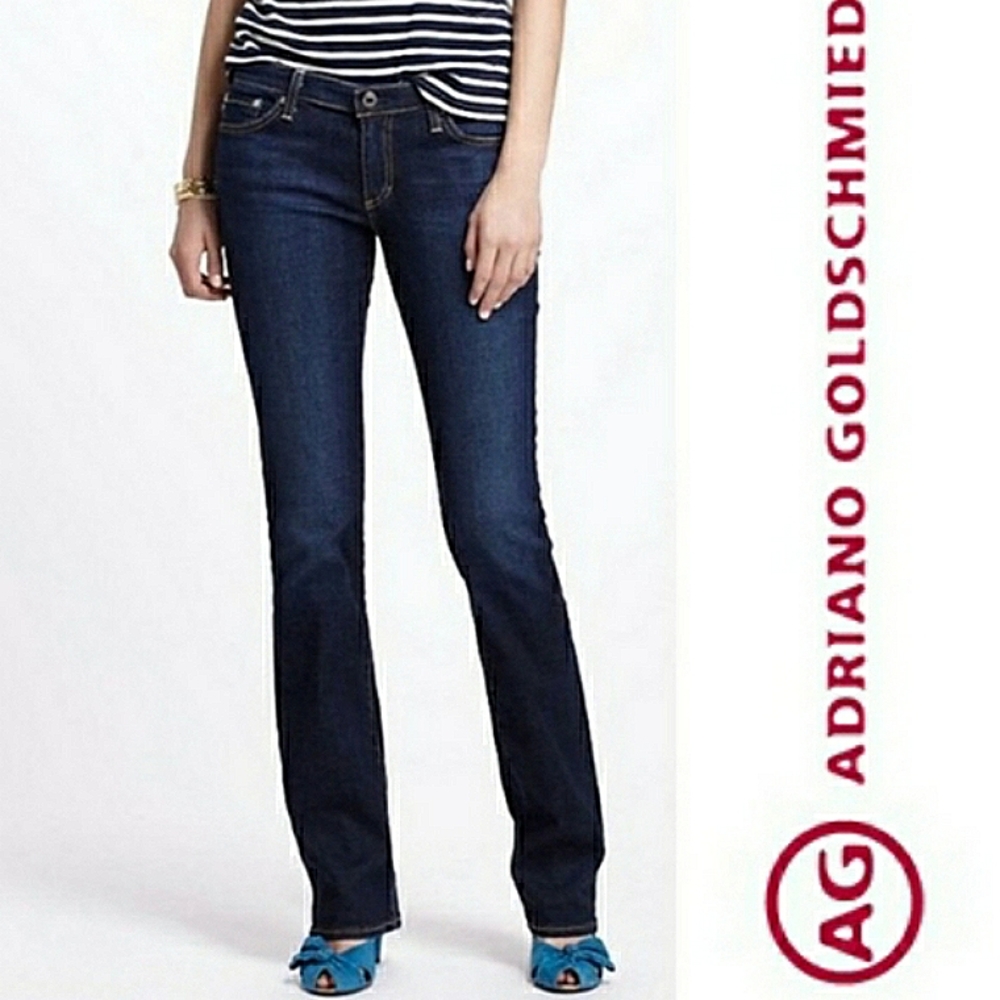 AG Adriano Goldschmied The Ballad Low Rise Slim Bootcut Dk Wash Jeans